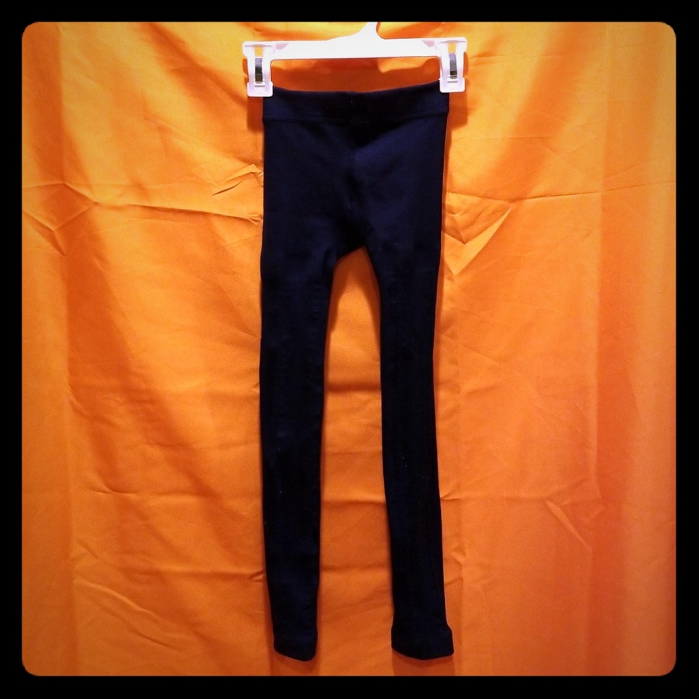 Blue cable knit fleece lined tights
